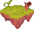 Entorno de la guarida del dragón B — sprite pixel art 113×97