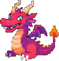 Objeto de la guarida del dragón D — sprite pixel art 256×384