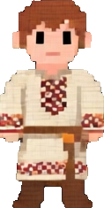 刺繍庭園 キャラクターC — 118×235 ピクセルアートスプライト