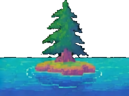 Enchanted Lake Environment C - 256x384 pixel art sprite