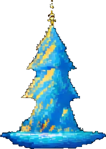 Enchanted Lake Structure C - 256x384 pixel art sprite