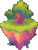 Floating Island Effect B - 256x384 pixel art sprite