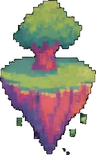 Floating Island Effect C - 256x384 pixel art sprite