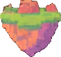 Floating Island Prop A - 88x82 pixel art sprite