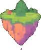 Floating Island Prop C - 82x99 pixel art sprite