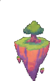 Floating Island Prop D - 256x384 pixel art sprite