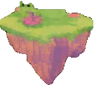 Floating Island Building A - 134x121 pixel art sprite