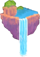 Floating Island Structure C - 130x185 pixel art sprite