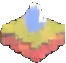 Floating Island Tile C - 66x63 pixel art sprite