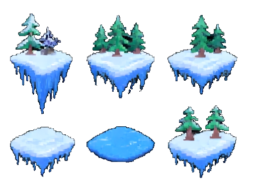 Umgebung A des gefrorenen See — 503×381 Pixel-Art-Sprite