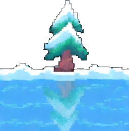 Frozen Lake Environment B - 256x384 pixel art sprite