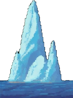 Frozen Lake Building B - 256x384 pixel art sprite