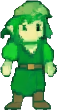 Game Boy Forest Character B — 116×222 pixel art sprite