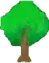 Structure C de la Forêt Game Boy — sprite pixel art 72×93