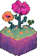 마법 정원 타일 C — 256×384 픽셀 아트 스프라이트