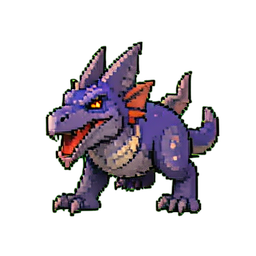 Montaria de Raposa Abissal — sprite pixel art 256×256