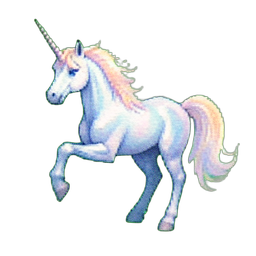Unicorne Abyssal — sprite pixel art 256×256