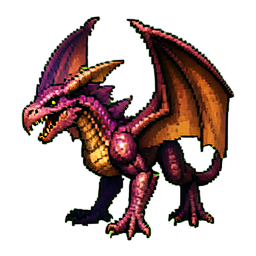Wyvern Abissal — sprite pixel art 256×256