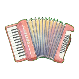 アコーディオン — 256×256 ピクセルアートスプライト