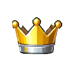 Coroa da medalha de conquista — sprite pixel art 256×256
