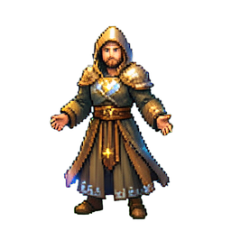 Guérisseur Acolyte — sprite pixel art 256×256