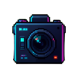 アクションカメラ — 256×256 ピクセルアートスプライト