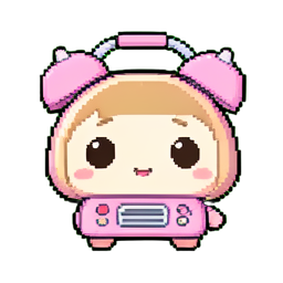 Radio de alarma vintage — sprite pixel art 256×256