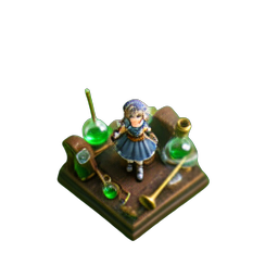 Alchemist Girl (HD-2D) - 256x256 pixel art sprite