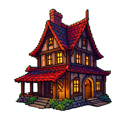 Alchemist Lab Building — 256×256 pixel art sprite