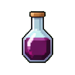 Frasco de obsidiana do alquimista — sprite pixel art 256×256