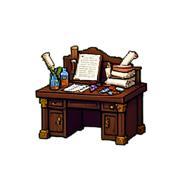 Frascos do banco alquímico — sprite pixel art 256×256