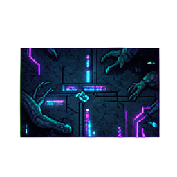 Alien-Organische Boden — 256×256 Pixel-Art-Sprite