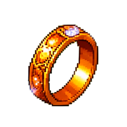 Anel de faixa de âmbar — sprite pixel art 256×256