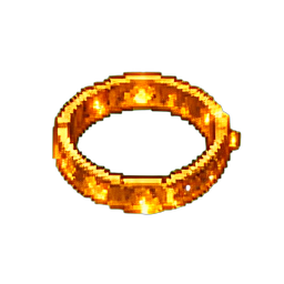 Pulseira de âmbar — sprite pixel art 256×256