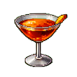 Anel de Coquetel de Âmbar — sprite pixel art 256×256