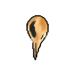 Grampo de cabelo de âmbar — sprite pixel art 256×256