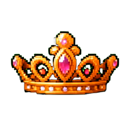 Tiara de âmbar — sprite pixel art 256×256