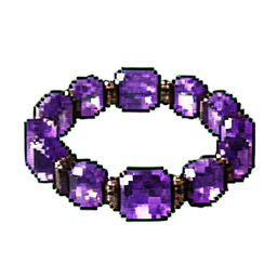 Bracelet chaîne d'améthyste — sprite pixel art 256×256