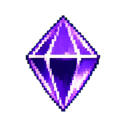Gema de Ametista — sprite pixel art 256×256