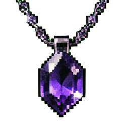 Amethystanhalskette — 256×256 Pixel-Art-Sprite