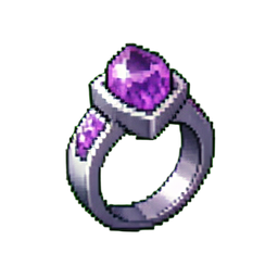 Bague Sceau d'Améthyste — sprite pixel art 256×256