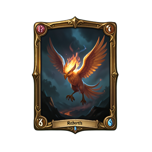 Amuleto do renascimento do fênix — sprite pixel art 512×512