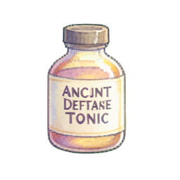 Ancient Defense Tonic — 256×256 pixel art sprite
