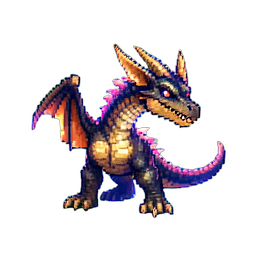 Ancient Dragon Hatchling — 256×256 pixel art sprite