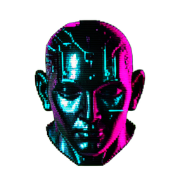 Statue (Cyberpunk) — 256×256 Pixel-Art-Sprite