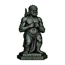 古代の彫像ガーゴイル — 256×256 ピクセルアートスプライト