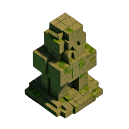Ancient Statue (Voxel) - 256x256 pixel art sprite