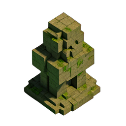 Antike Statue (Voxel) — 256×256 Pixel-Art-Sprite