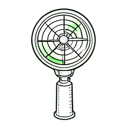 Copas anemómetro de viento — sprite pixel art 256×256