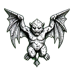 Gardien de l'Ange (1-Bit) — sprite pixel art 256×256